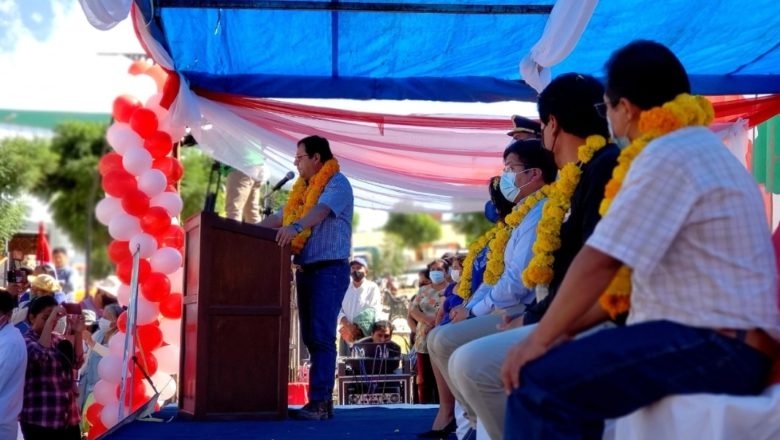 Presidente Luis Arce entrega una Casa Comunal Multifuncional en el barrio Virgen de Chaguaya de Tarija
