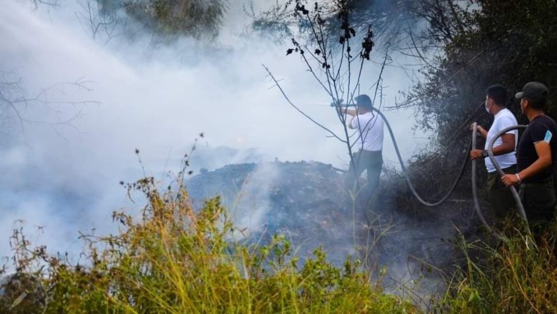 Villa Montes: Gestión de riesgos dio respuesta inmediata a la alerta de incendio en “Caiguami”