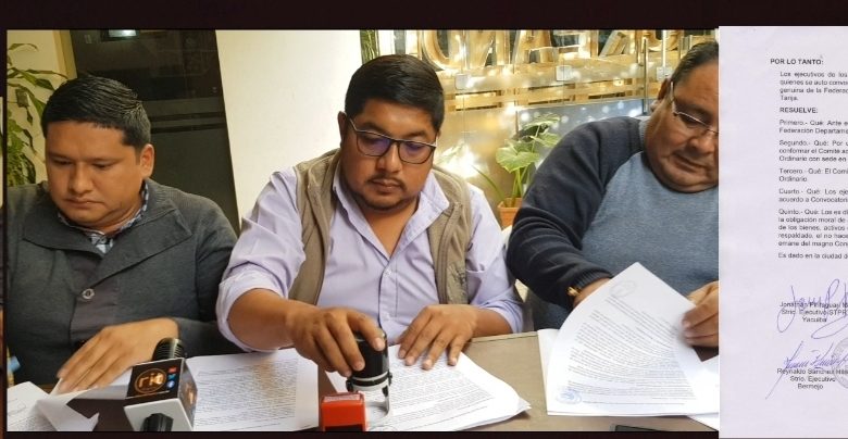 Sindicatos de la prensa desconocen a dirigencia de la Federación departamental de Tarija y conforman comité Ad hoc