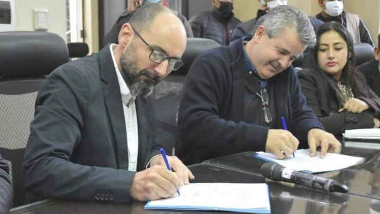 Alcalde Carlos Brú y la ONU Habitat firman memorándum de entendimiento para impulsar el desarrollo de Yacuiba