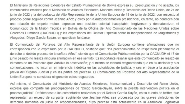 𝗖𝗮𝗻𝗰𝗶𝗹𝗹𝗲𝗿í𝗮: 𝗖𝗼𝗺𝘂𝗻𝗶𝗰𝗮𝗱𝗼𝘀 𝗱𝗲𝗹 𝗥𝗲𝗶𝗻𝗼 𝗨𝗻𝗶𝗱𝗼 𝘆 𝗹𝗮 𝗨𝗻𝗶ó𝗻 𝗘𝘂𝗿𝗼𝗽𝗲𝗮 𝘁𝗲𝗿𝗴𝗶𝘃𝗲𝗿𝘀𝗮𝗻 𝘁𝗿𝗮𝗯𝗮𝗷𝗼 𝗱𝗲𝗹 𝗔𝗹𝘁𝗼 𝗖𝗼𝗺𝗶𝘀𝗶𝗼𝗻𝗮𝗱𝗼 𝗱𝗲 𝗹𝗮𝘀 𝗡𝗮𝗰𝗶𝗼𝗻𝗲𝘀 𝗨𝗻𝗶𝗱𝗮𝗱 𝘆 𝗱𝗲𝗹 𝗿𝗲𝗹𝗮𝘁𝗼𝗿 𝗚𝗮𝗿𝗰í𝗮-𝗦𝗮𝘆á𝗻