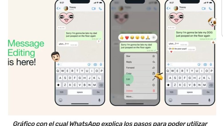 WhatsApp permitirá la edición de mensajes dentro de los primeros 15 minutos