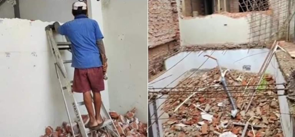 Argentina: Se separó de su mujer y demolió la casa que construyó sobre la propiedad de sus suegros