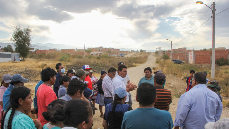 Alcalde de Tarija visita al Distrito 7 para coordinar el “Plan de prevención de lluvias”