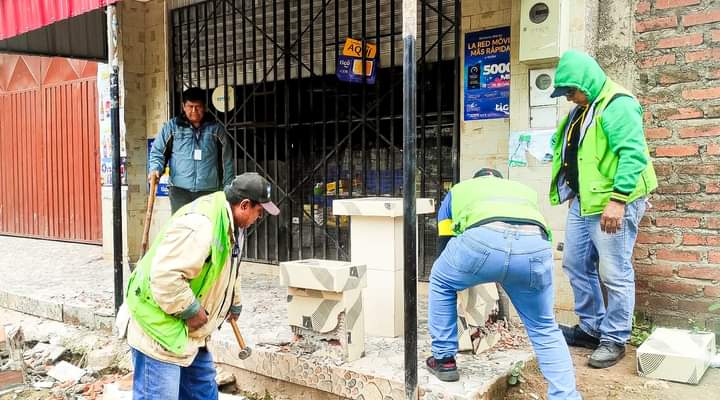 Yacuiba: Operativos liberan aceras y calzadas para garantizar libre transitabilidad