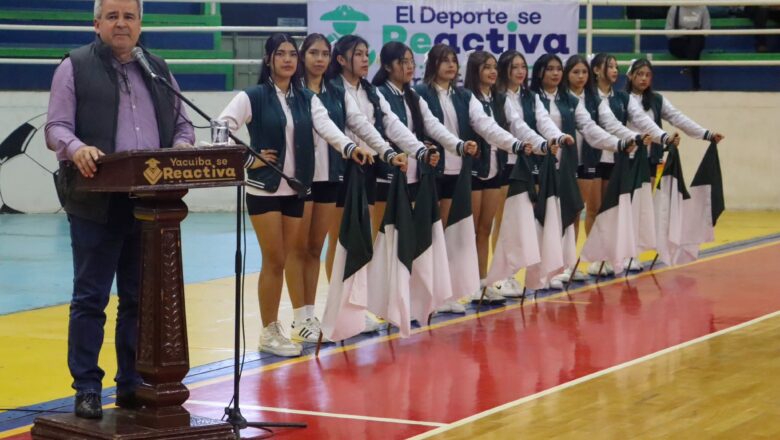 Alcalde Brú inaugura juegos estudiantiles Sub 12 y Sub 14 en Yacuiba