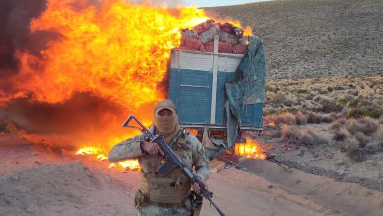 Comisan camión con contrabando valuado en Bs 750.000 y detectan 10 nuevos pasos ilegales en la frontera con Chile
