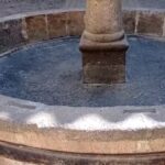 El pilón de la Casa de Moneda está sin agua debido al frío