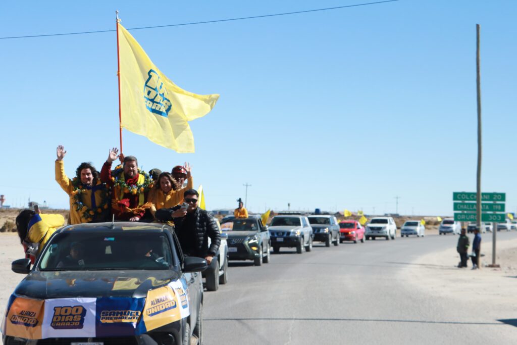 Samuel en Uyuni afirmó  que se “acabó la fiesta del MAS con el litio” y que con su gobierno pondrá fin a la impunidad