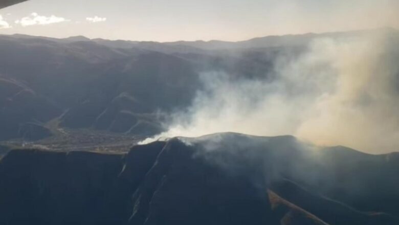 Gobierno califica “de magnitud” el incendio forestal en Tarija y anuncia envío de segundo helicóptero y más bomberos