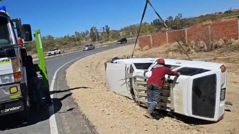 Accidente en el nuevo puente Tarija–San Lorenzo, dos heridos y una maniobra que casi termina en tragedia
