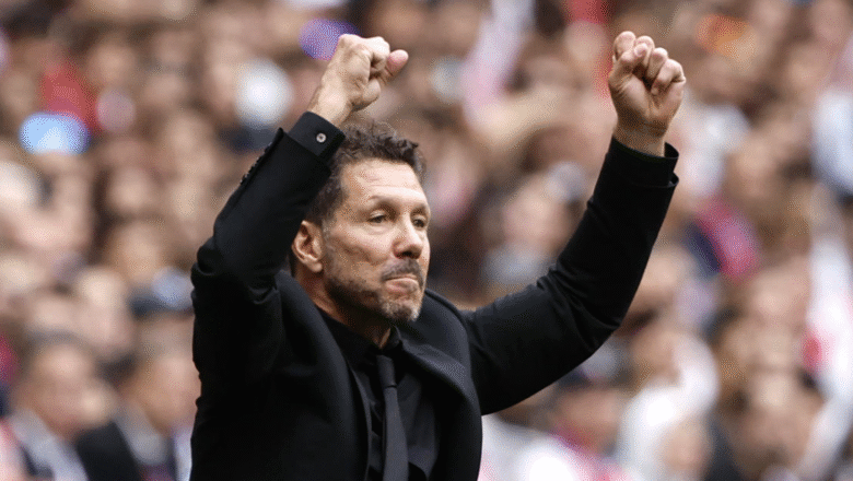 Simeone rompió a llorar tras el quinto gol del Atlético de Madrid