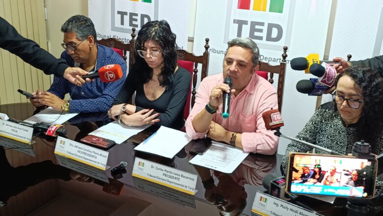 TED Tarija reporta más de 2.100 candidatos inscritos para las elecciones departamentales