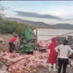 F4tal accid3nte en Santa Ana, camión con carne volcó en la ruta a Tarija y deja una persona sin vida