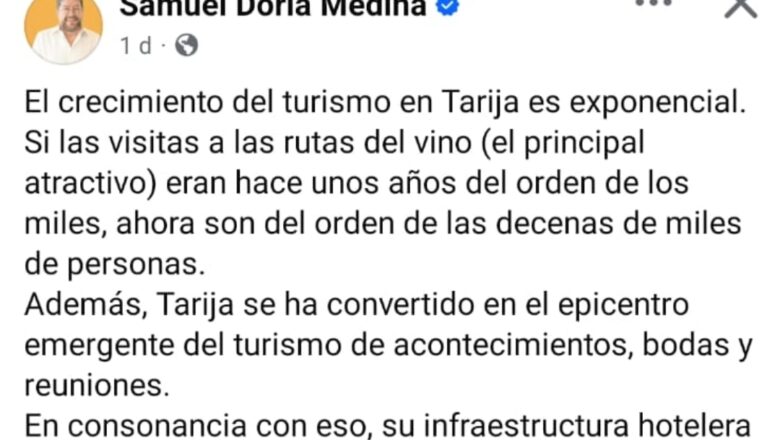 Turismo en Tarija: un crecimiento exponencial que diversifica la economía