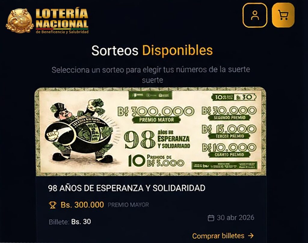 Lotería Nacional amplía stock de billetes en tienda virtual para sorteo del 30 de abril