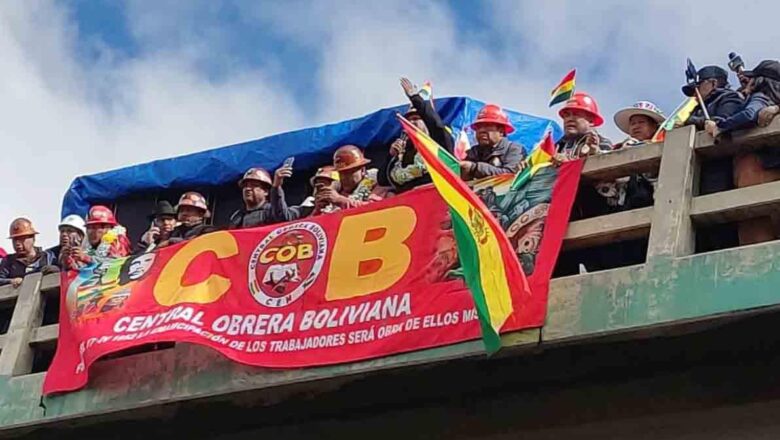 COB anuncia paro general indefinido contra el Gobierno