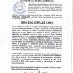 Fiscalía emite orden de aprehensión contra Evo MoralesSanta Cruz de la Sierra, 29 de julio de 2026
