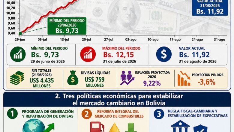 Bolivia: Dinamismo del dólar  en los 8 meses de este 2026 y las causas de su ultimo ascenso